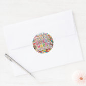 Sweet Candyland Birthday Design – Fun & Colorful  ラウンドシール (封筒)