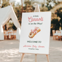 Sweet Cannoli Pink Bow Girl Italian Baby Shower