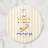 Sweet Cannoli Yellow Blue Italian Baby Shower フェイバータグ (正面)