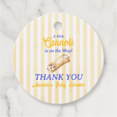 Sweet Cannoli Yellow Blue Italian Baby Shower フェイバータグ (正面)