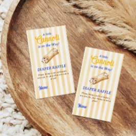 Sweet Cannoli Yellow Blue Italian Baby Shower Game エンクロージャーカード