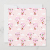 Sweet Capybara Baby Shower Invitation Baby Girl 招待状 (裏面)