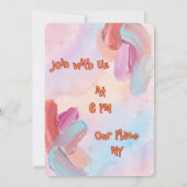 Sweet Cartoon Party Bithday 招待状 (裏面)