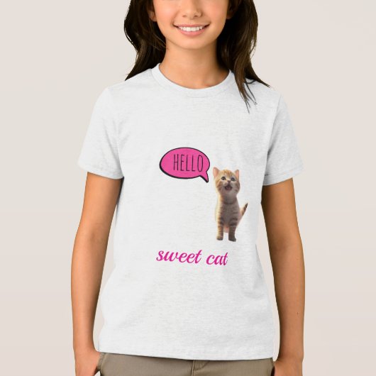 “Sweet Cat” トライブレンドTシャツ (正面)