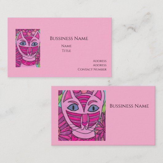 Sweet Cat Business Card 名刺 (正面/裏面)