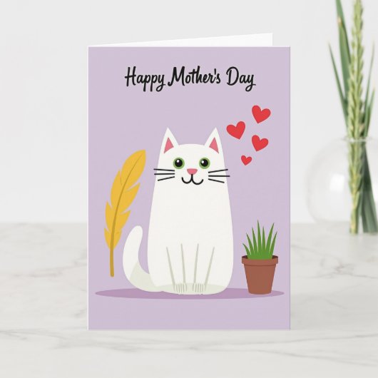 Sweet Cat Mothers Day Card カード (正面)