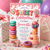 Sweet Celebration キャンディランド ガール バースデー 招待状