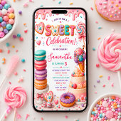 Sweet Celebration キャンディランド ガール バースデー 招待状