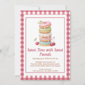Sweet Celebration Invite – Colorful Donuts Party  招待状 (正面)