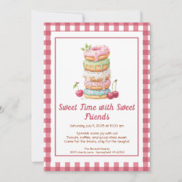Sweet Celebration Invite – Colorful Donuts Party  招待状