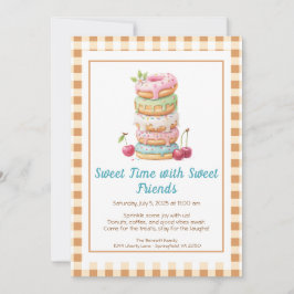 Sweet Celebration Invite – Colorful Donuts Party  招待状