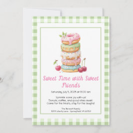 Sweet Celebration Invite – Colorful Donuts Party  招待状