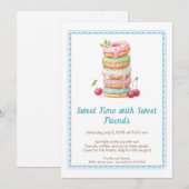 Sweet Celebration Invite – Colorful Donuts Party  招待状 (正面/裏面)