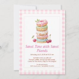 Sweet Celebration Invite – Colorful Donuts Party  招待状