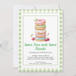 Sweet Celebration Invite – Colorful Donuts Party  招待状