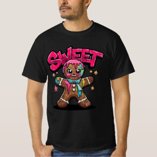 Sweet Chaos – Graffiti Gingerbread Christmas Shirt Tシャツ