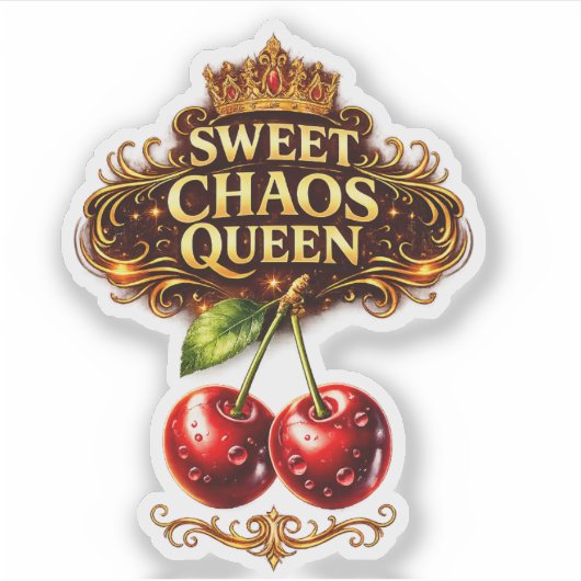 Sweet Chaos Queen Cherry Sticker シール (正面)