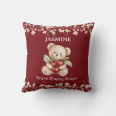 Sweet Cherry Bear Name Pillow クッション (裏面)