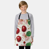 🍒Sweet Cherry Bliss All-Over Print Apron エプロン (着用した状態)