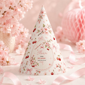 Sweet Cherry Blossom 1歳の誕生日 女の子 パーティー パーティーハット