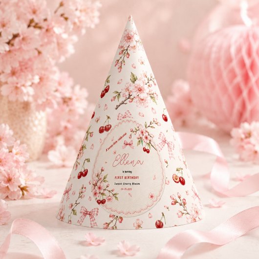 Sweet Cherry Blossom 1歳の誕生日 女の子 パーティー パーティーハット