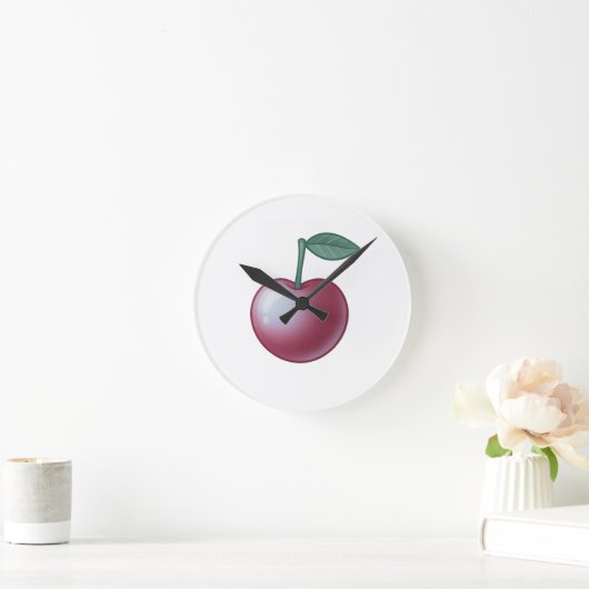 🍒 Sweet Cherry Classic – Timeless Elegance ラウンド壁時計 (ホーム)
