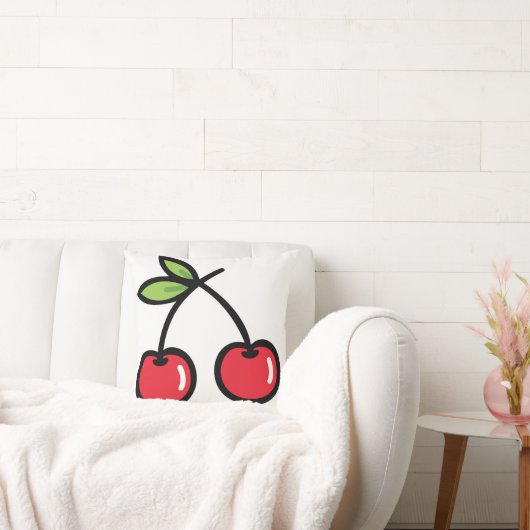 Sweet Cherry Decorative Cushion クッション (ソファ)
