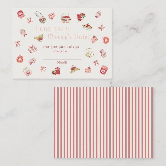 Sweet Cherry Dessert Big Mommys Belly  エンクロージャーカード (正面/裏面)