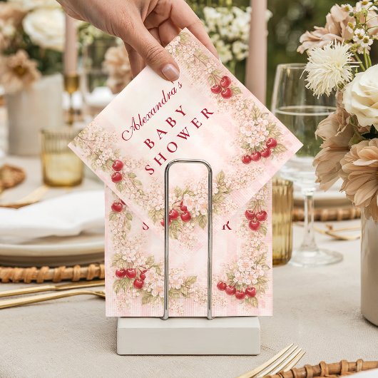 Sweet Cherry Garden Baby Shower スタンダードカクテルナプキン