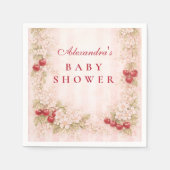 Sweet Cherry Garden Baby Shower スタンダードカクテルナプキン (正面)