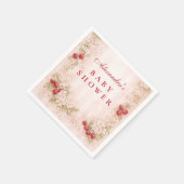 Sweet Cherry Garden Baby Shower スタンダードカクテルナプキン (角)