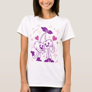 Sweet Cherry Lovers 〜ロマンティックで可愛いチェリーイラスト〜 Tシャツ