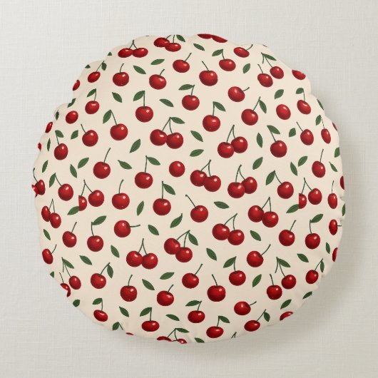 🍒✨Sweet Cherry Minimal Collectio ラウンドクッション (正面)