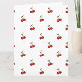 🍒 Sweet Cherry Minimal Elegant Tissue Paper カード (正面)