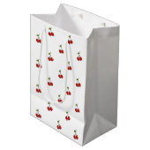 🍒 Sweet Cherry Minimal Elegant Tissue Paper ミディアムペーパーバッグ (正面アングル)
