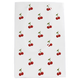 🍒 Sweet Cherry Minimal Elegant Tissue Paper ミディアムペーパーバッグ