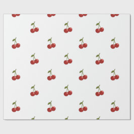 🍒 Sweet Cherry Minimal Elegant Tissue Paper ラッピングペーパー