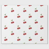 🍒 Sweet Cherry Minimal Elegant Tissue Paper ラッピングペーパー (フラット)
