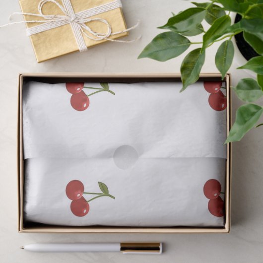 🍒 Sweet Cherry Minimal Elegant Tissue Paper 薄葉紙 (ギフト)