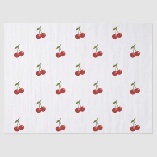 🍒 Sweet Cherry Minimal Elegant Tissue Paper 薄葉紙 (正面)