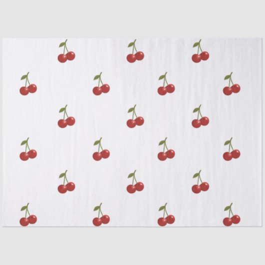 🍒 Sweet Cherry Minimal Elegant Tissue Paper 薄葉紙 (正面)