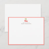 Sweet Cherry Nursery Flat Note Card ノートカード (正面/裏面)