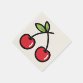Sweet Cherry Paper Table Napkins スタンダードカクテルナプキン (角)
