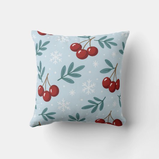 ❄️ Sweet Cherry Snowfall Collection クッション (裏面)