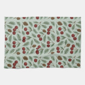 🌿 Sweet Cherry Woodland Holiday Collection キッチンタオル (横)