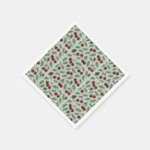 🌿 Sweet Cherry Woodland Holiday Collection スタンダードカクテルナプキン (角)