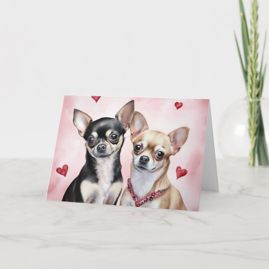 Sweet Chihuahua Couple カード (正面)