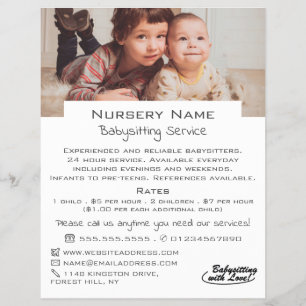 Sweet Children Babysitter, Daycare, Nursery Advert チラシ