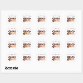 Sweet Choco Roll Bakery Shop Logo Sticker ラウンドシール (シート)