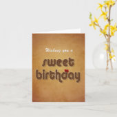 Sweet Chocolate Birthday Wish - Greeting Card カード (黄色い花)